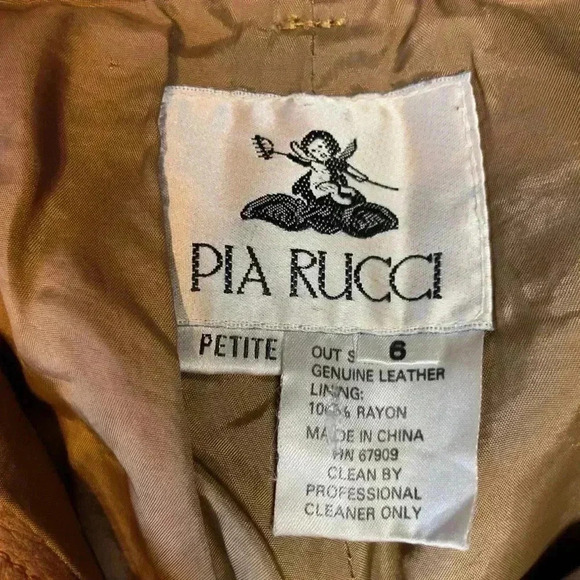 Vintage Western Brown Leather Pants Handmade Black Fringe 6P Straight Leg Chic - Picture 2 of 15